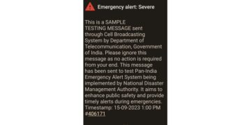 Government sends emergency alert on smartphones